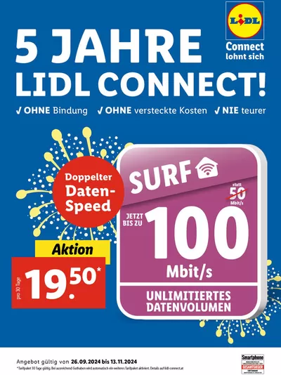 Lidl Katalog in Horn | Sonderflyer Lidl Connect | 26.9.2024 - 13.11.2024