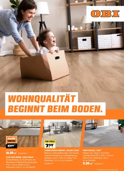 OBI Katalog | WOHNQUALITÄT BEGINNT BEIM BODEN. | 10.10.2024 - 10.11.2024