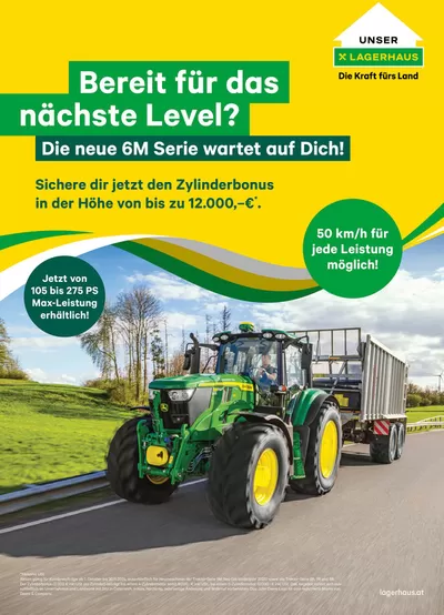 Lagerhaus Katalog in Gerasdorf bei Wien | Zylinderbonus von John Deere | 12.10.2024 - 26.10.2024