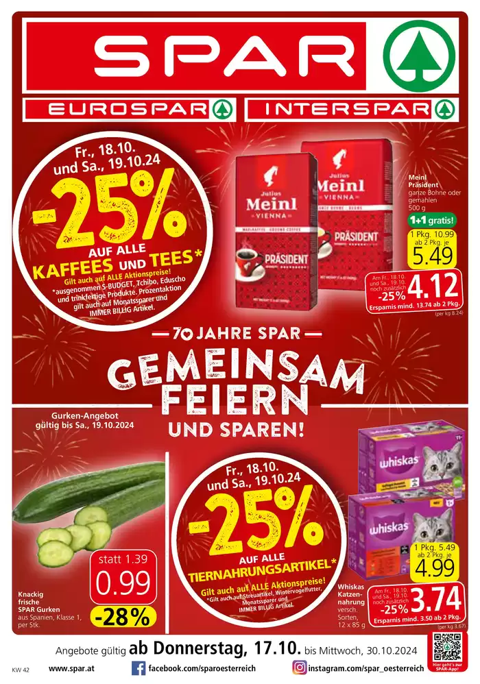 Spar Katalog in Linz | Exklusive Deals für unsere Kunden | 16.10.2024 - 30.10.2024