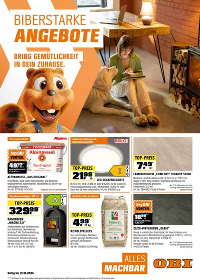 OBI Katalog in Schwaz | BIBERSTARKE ANGEBOTE | 15.10.2024 - 31.10.2024