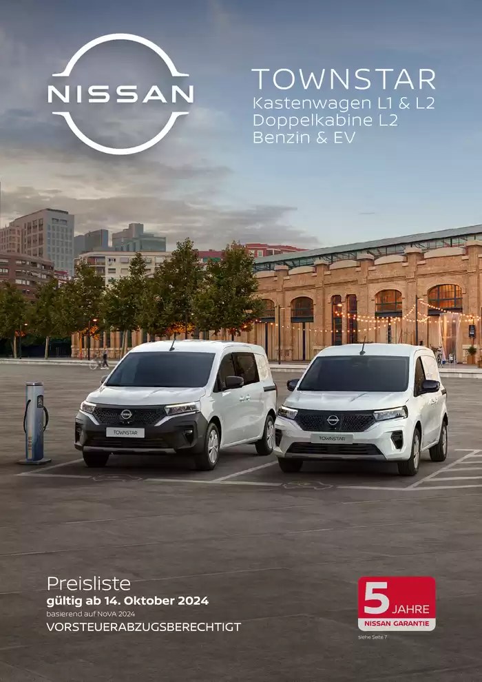 Nissan Katalog in Klagenfurt am Wörthersee | Townstar Kastenwagen EV | 19.10.2024 - 19.10.2025