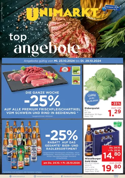 Unimarkt Katalog in Linz | Attraktive Angebote entdecken | 23.10.2024 - 29.10.2024