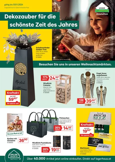 Lagerhaus Katalog in Hollabrunn | Winter- und Weihnachtsdekoration 2024 | 22.10.2024 - 5.11.2024