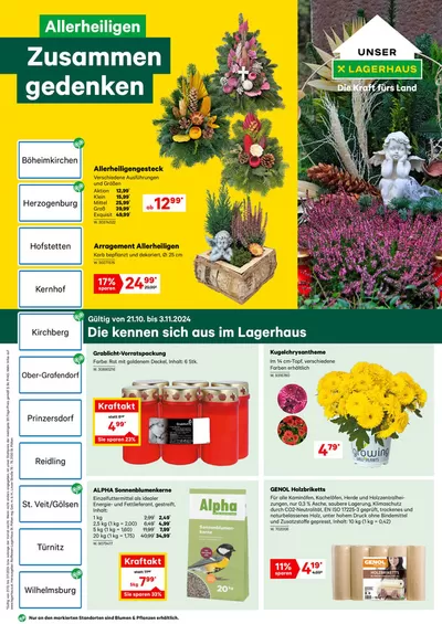 Lagerhaus Katalog in Bad St. Leonhard im Lavanttal | Flugblatt Oktober Anfang 2024 | 22.10.2024 - 5.11.2024