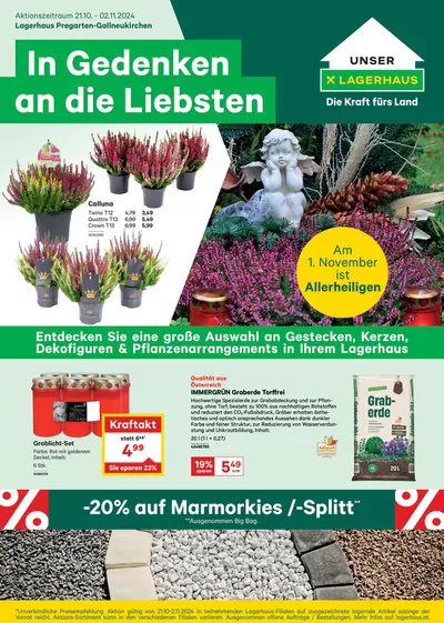 Angebote von Baumärkte & Gartencenter in Imst | Allerheiligen in Lagerhaus | 23.10.2024 - 6.11.2024