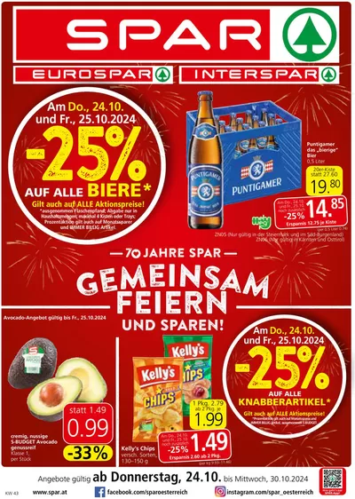 Spar Katalog in Bischofshofen | Unsere besten Schnäppchen | 24.10.2024 - 7.11.2024