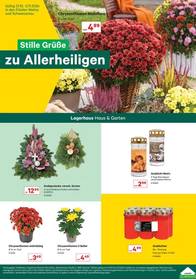 Lagerhaus Katalog in Kufstein | Geburtstagsflugblatt Weitra und Schwarzenau 2024 | 25.10.2024 - 8.11.2024