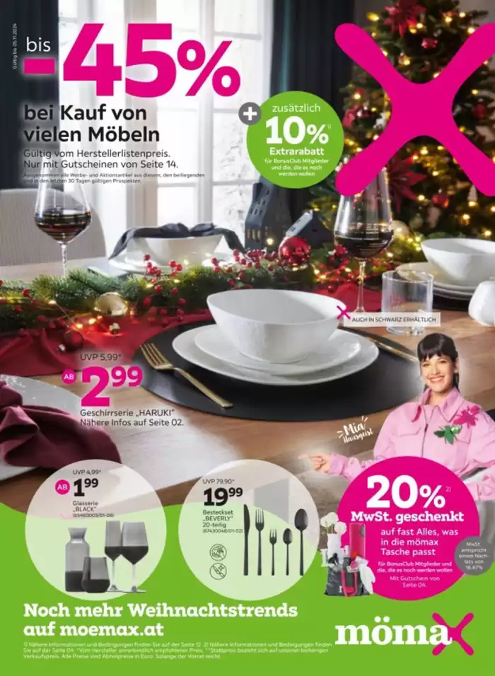 Mömax Katalog | bis -45% bei Kauf von vielen Möbeln | 28.10.2024 - 5.11.2024