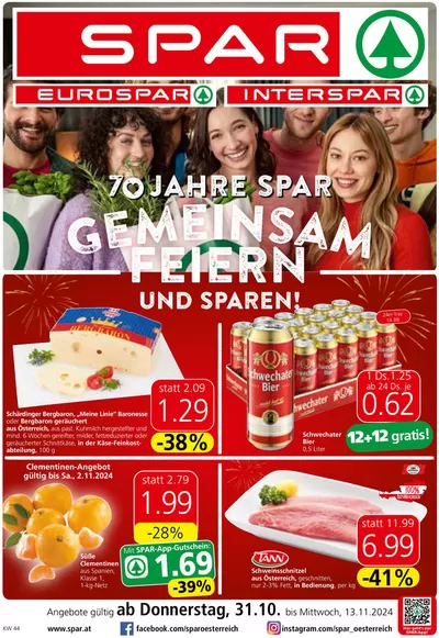 Spar Katalog in Saalfelden am Steinernen Meer | Rabatte und Aktionen | 30.10.2024 - 13.11.2024