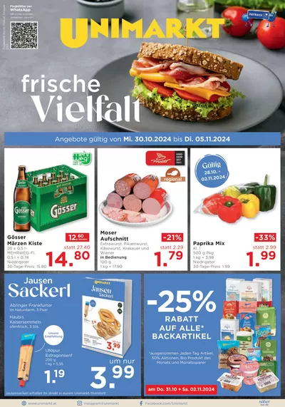 Unimarkt Katalog in Wels | Neue Angebote zum Entdecken | 30.10.2024 - 13.11.2024