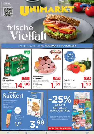 Unimarkt Katalog in Wienerwald | Unsere besten Schnäppchen | 30.10.2024 - 13.11.2024