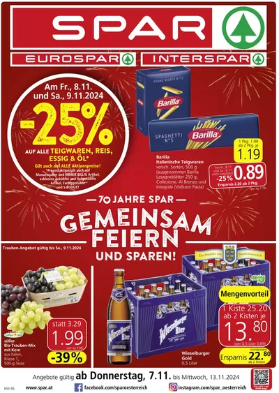 Spar Katalog in Wien | Spar flugblatt | 6.11.2024 - 20.11.2024