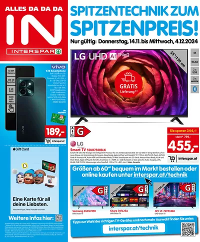 Interspar Katalog in Hallein | Neue Angebote zum Entdecken | 12.11.2024 - 26.11.2024