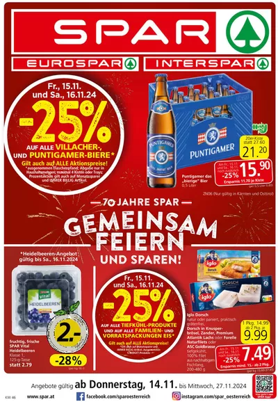 Spar Katalog in Wien | Exklusive Deals und Schnäppchen | 13.11.2024 - 27.11.2024