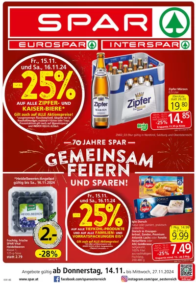 Spar Katalog | Top-Angebote für Sparfüchse | 13.11.2024 - 27.11.2024