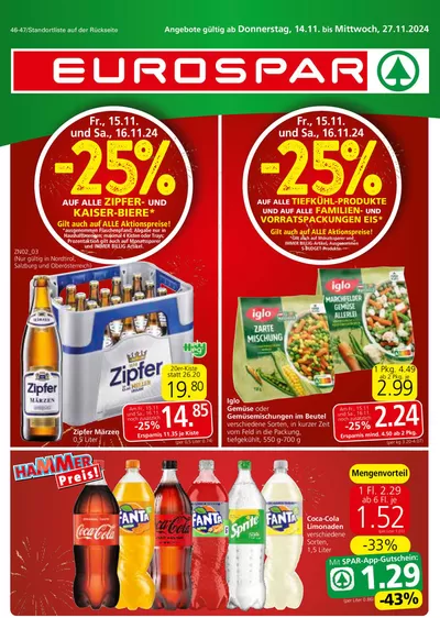 Eurospar Katalog in Linz | Neue Angebote zum Entdecken | 13.11.2024 - 27.11.2024