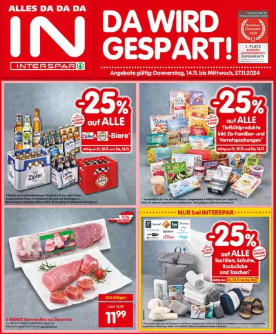 Interspar Katalog in Salzburg | Top-Angebote für Sparfüchse | 13.11.2024 - 27.11.2024