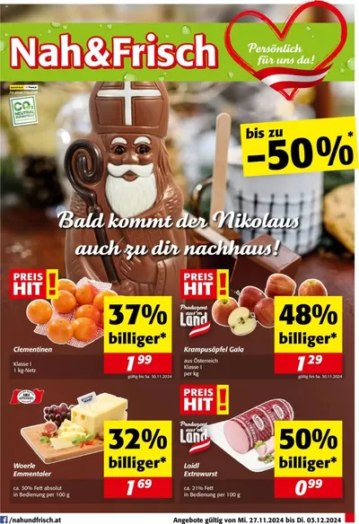 Nah & Frisch Katalog in Weiz | Top-Angebote für Sparfüchse | 27.11.2024 - 3.12.2024