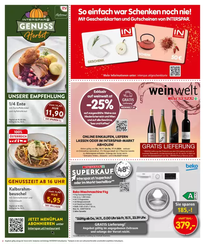 Interspar Katalog in Leibnitz | Unsere besten Deals für Sie | 19.11.2024 - 3.12.2024