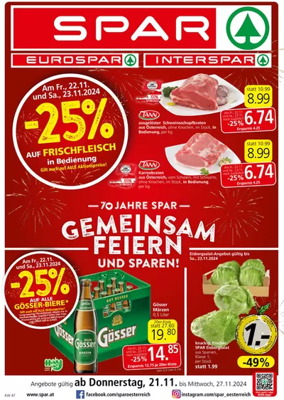 Spar Katalog | Rabatte und Aktionen | 20.11.2024 - 4.12.2024