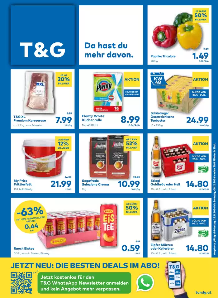 T&G Katalog in Steinach am Brenner | T&G Flugblatt | 24.11.2024 - 8.12.2024