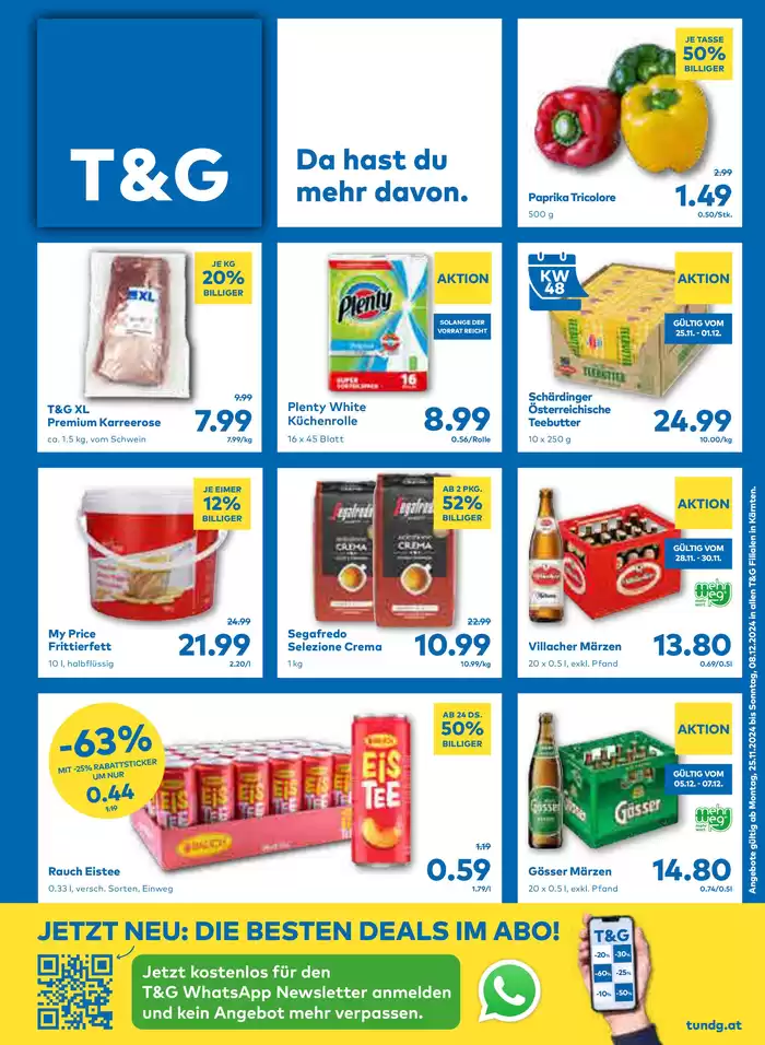 T&G Katalog in Treffen am Ossiacher See | Top-Angebote für alle Schnäppchenjäger | 24.11.2024 - 8.12.2024