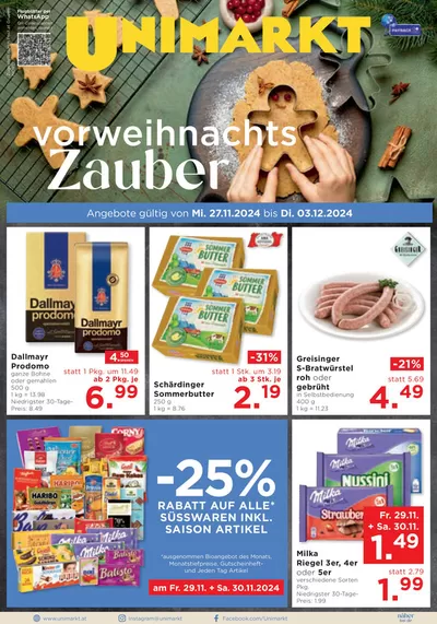 Unimarkt Katalog in Adnet | Sonderangebote für Sie | 27.11.2024 - 3.12.2024