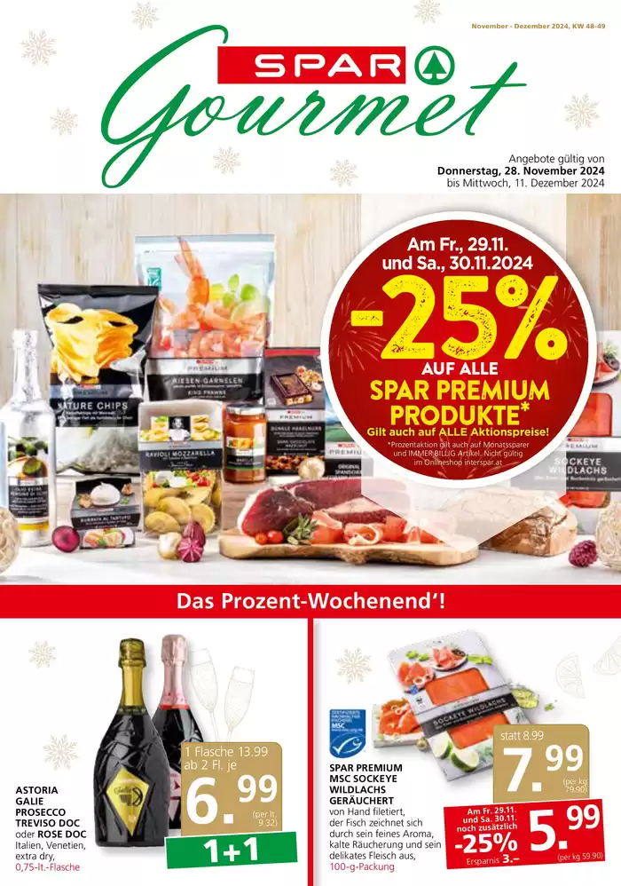 SPAR-Gourmet Katalog in Perchtoldsdorf | SPAR-Gourmet flugblatt | 27.11.2024 - 11.12.2024