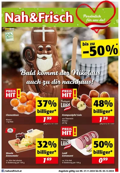 Nah & Frisch Katalog in Zederhaus | Exklusive Deals und Schnäppchen | 4.12.2024 - 10.12.2024