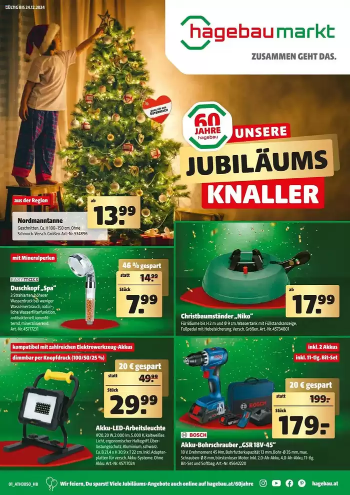 Hagebau Katalog in Innsbruck | Tolles Angebot für alle Kunden | 3.12.2024 - 17.12.2024