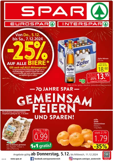 Spar Katalog in Wiesen | Tolles Angebot für alle Kunden | 4.12.2024 - 18.12.2024