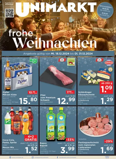 Unimarkt Katalog in Schwertberg | Unimarkt flugblatt | 18.12.2024 - 31.12.2024