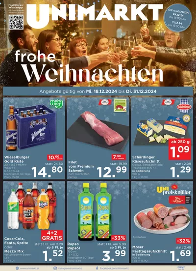 Unimarkt Katalog in Schwertberg | Attraktive Angebote entdecken | 18.12.2024 - 31.12.2024