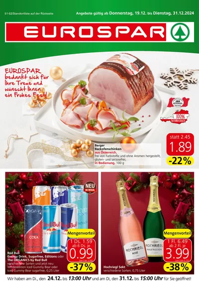 Eurospar Katalog in Münichreith-Laimbach | Jetzt sparen mit unseren Deals | 18.12.2024 - 1.1.2025