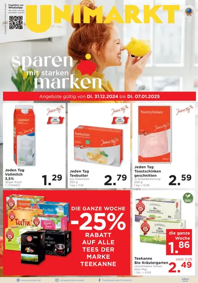 Unimarkt Katalog in Schwarzenbach an der Pielach | Unimarkt flugblatt | 31.12.2024 - 7.1.2025