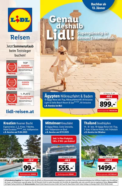 Lidl Katalog in Brunn am Gebirge | Aktuelle Reiseprospekte Lidl Reisen | 13.1.2025 - 16.2.2025