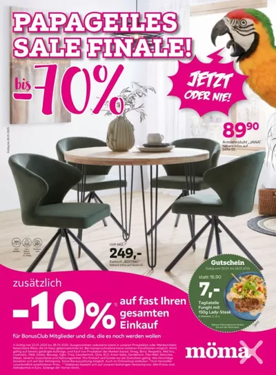 Angebote von Möbel & Wohnen in Innsbruck | PAPAGEILES SALE FINALE bis -70% in Mömax | 20.1.2025 - 28.1.2025