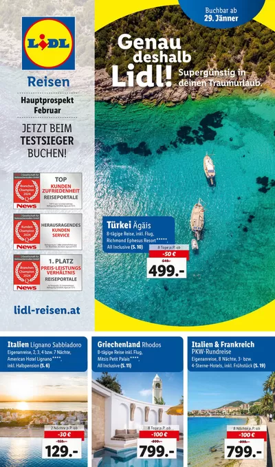 Lidl Katalog in Brunn am Gebirge | Aktuelle Reiseprospekte Hauptprospekt Februar | 29.1.2025 - 28.2.2025