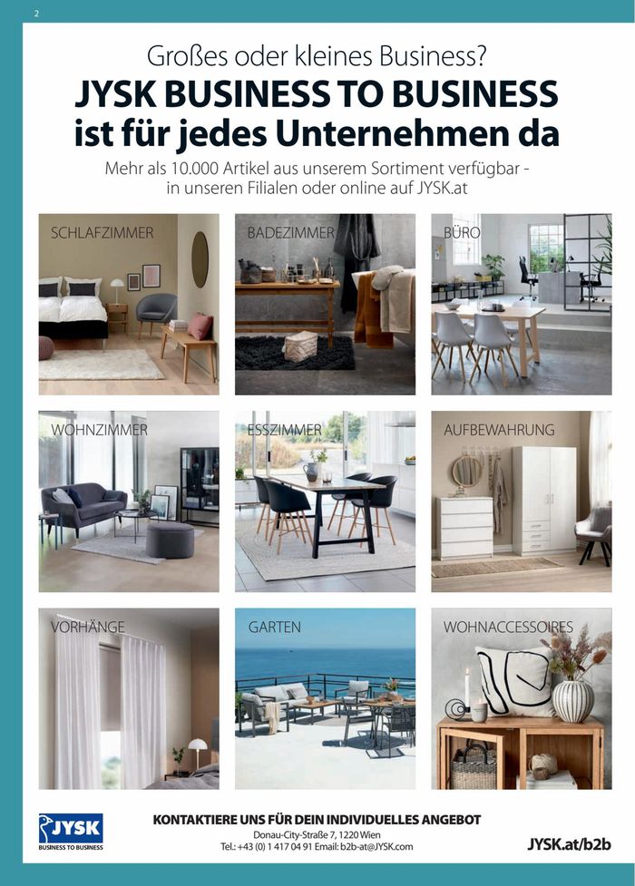 JYSK Katalog in Wien | KATALOG BUSINESS TO BUSINESS | 2.10.2023 - 31.12.2023