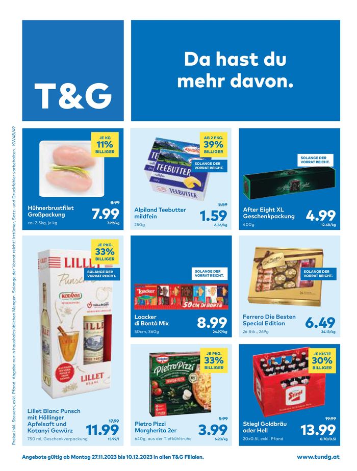 T&G Katalog in Wels | T&G Flugblatt | 27.11.2023 - 10.12.2023