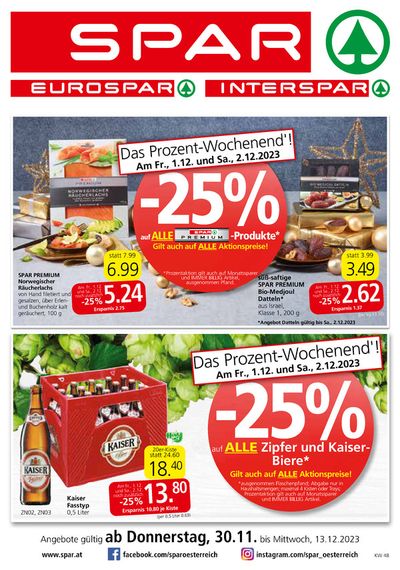 Angebote von Supermärkte in Salzburg | Angebote Eurospar in Eurospar | 30.11.2023 - 13.12.2023