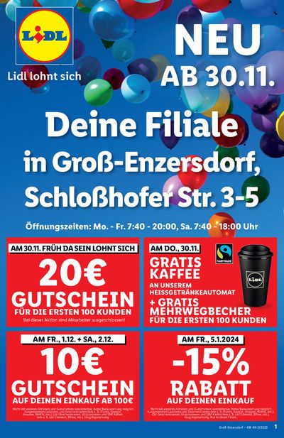 Angebote von Supermärkte in Salzburg | Wiedereröffnung in Lidl | 30.11.2023 - 5.12.2023