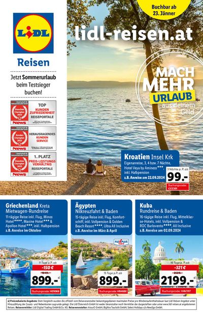 Angebote von Reisen in Villach | Sonderflyer in Lidl Reisen | 1.2.2024 - 23.2.2024