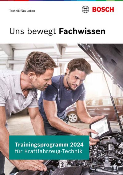 Bosch Car Service Katalog | Trainingsprogramm 2024 | 8.2.2024 - 31.12.2024