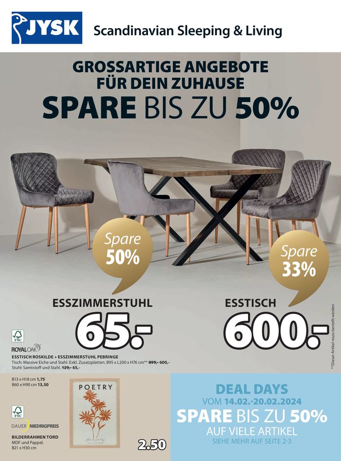 JYSK Katalog in Salzburg | SPARE BIS ZU 50% | 14.2.2024 - 5.3.2024