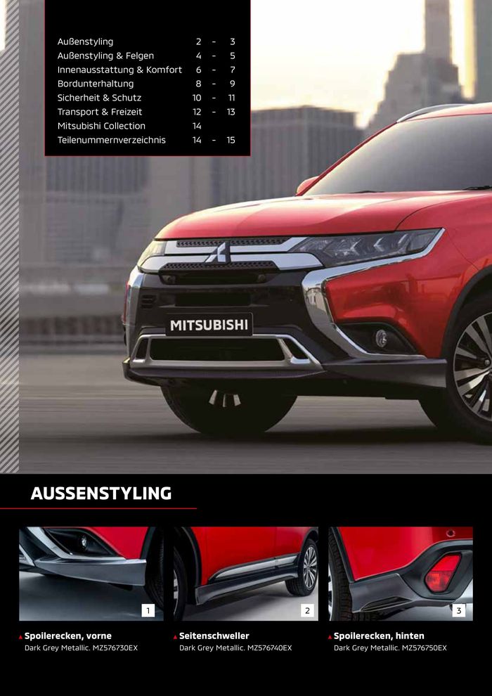 Mitsubishi Motors Katalog | Outlander Zubehörbroschüre | 15.2.2024 - 15.2.2025