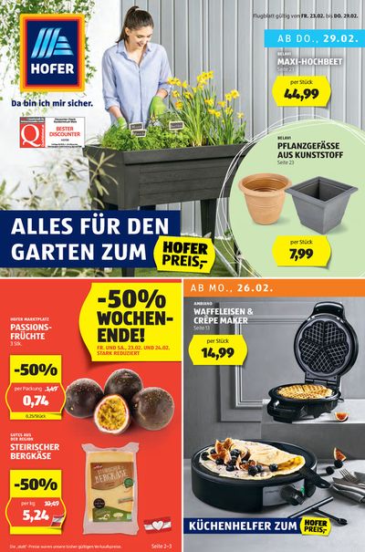 Angebote von Supermärkte | Hofer Preis in Hofer | 21.2.2024 - 29.2.2024