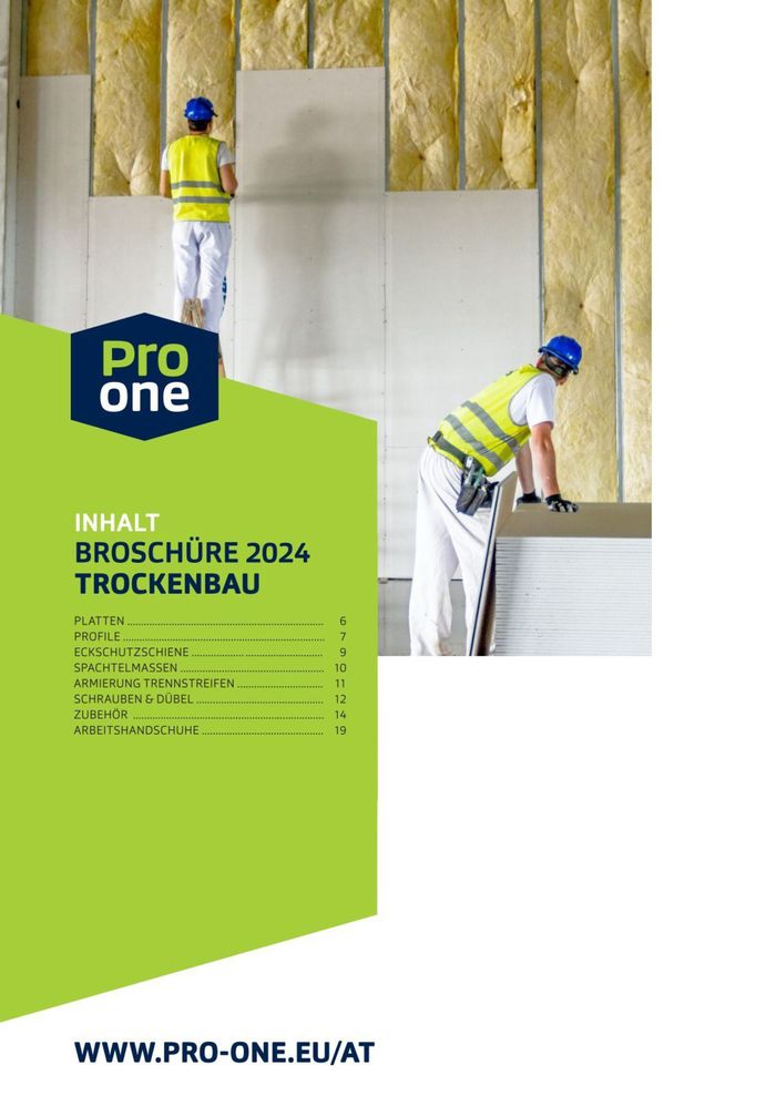 Quester Katalog in Krieglach | ProOne Trockenbaubroschuere 2024 | 21.2.2024 - 31.12.2024