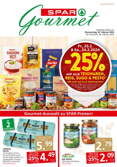 Angebote von Supermärkte | FEIERN & SPAREN in SPAR-Gourmet | 22.2.2024 - 28.2.2024